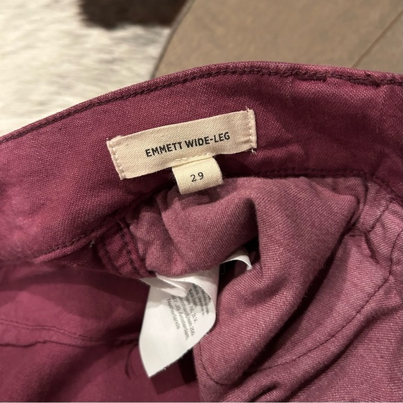 Burgundy Wide-Leg Pants - Picture 2 of 3